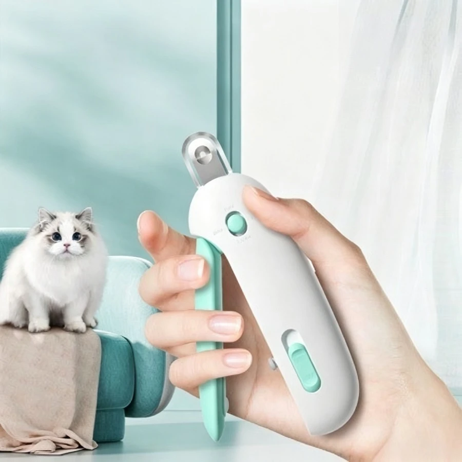 Cortador de Unhas Profissional para Pets com Ajuste de Largura, Aparador de Unhas para Cães e Gatos de Pequeno e Grande Porte, Ferramenta de Higiene Segura com Lixa