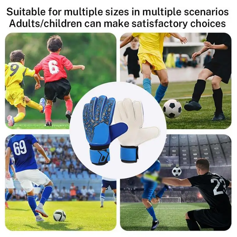 Crianças luvas de goleiro de futebol luvas de goleiro luvas de goleiro protetor de dedo luvas de látex luvas de futebol para treinamento