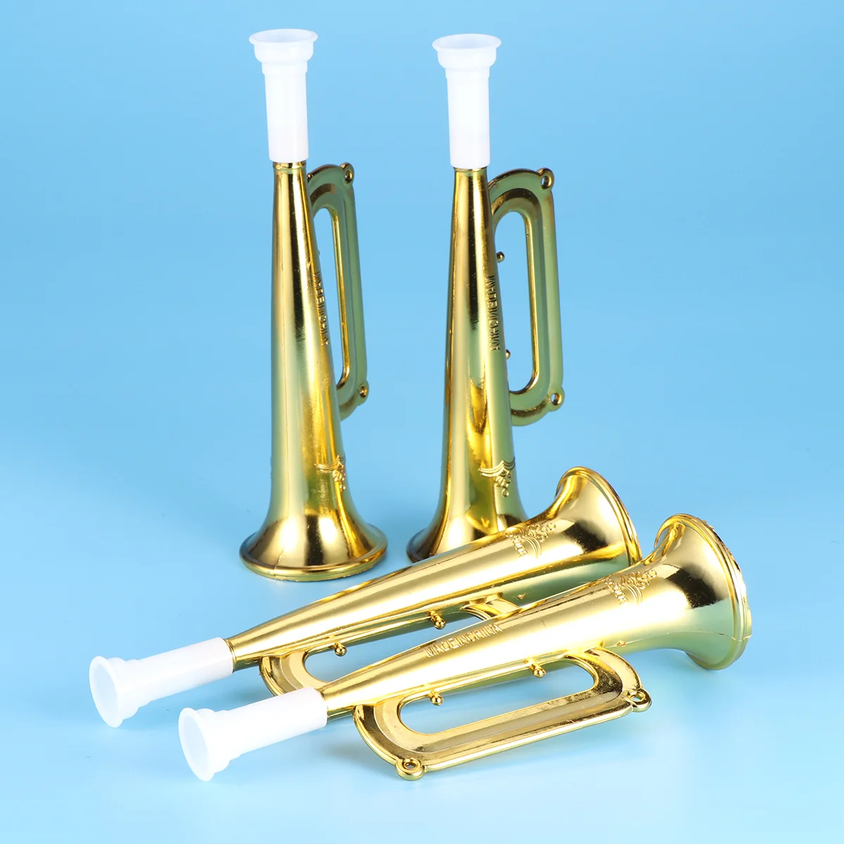 

Plastic Trumpet Noise Maker Kids Toys Cheerleader Football Match Cheering Props Birthday Party Favor Gift (Golden)