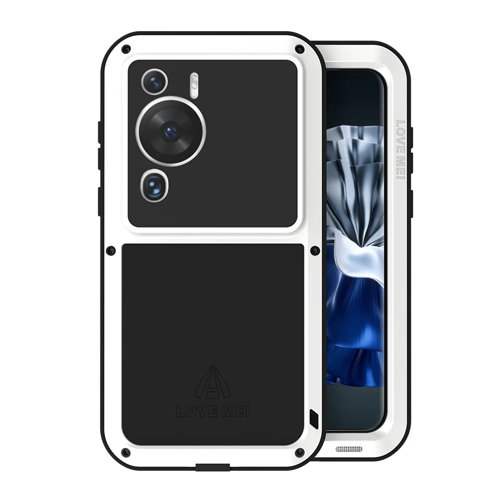 Original LOVE MEI Case For Huawei P60 Pro Metal Armor Cover P60 Art Military Grade Shockproof Silicone Funda Shell P 60 Coque
