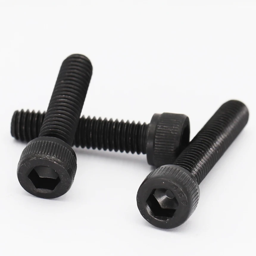 M5 M6 M8 6/8/10/20/30/40/50/60-90mm Black DIN912 12.9 Grade Steel Full Thread Inner Hexagon Hex Socket Allen Head Cap Bolt Screw