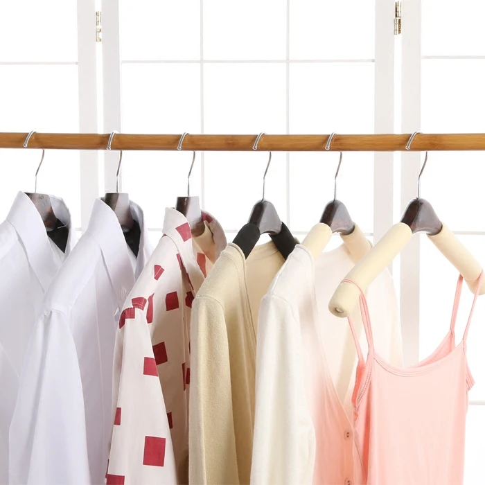 10 pcs Thickened Solid Wood Sponge Hanger Household Non-Marking Clothes Hanging Adult Non-Slip Clothing Store Trouser Press