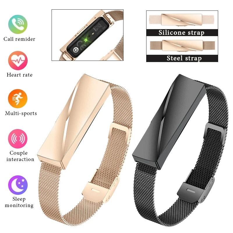 

Умный браслет без экрана, напоминание о вызове, часы, мониторинг сердечного ритма, здоровья, шагомер, спортивный фитнес-трекер, электронный браслет