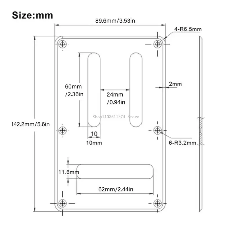 Electric Guitar Back Cover Panel For Enhances Stability And