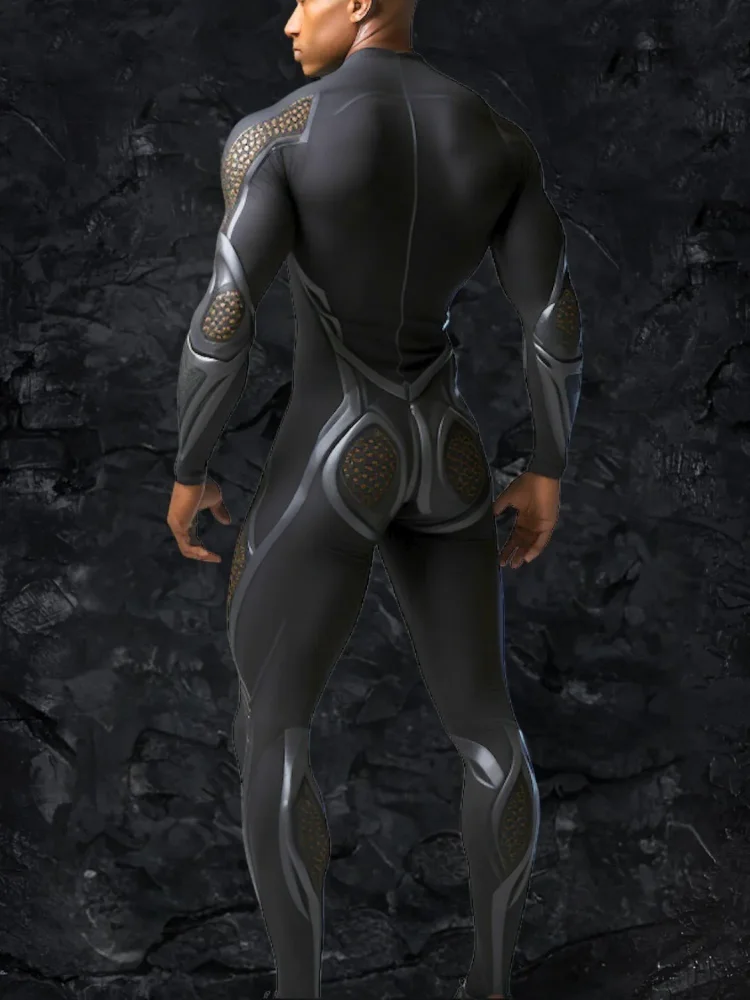 Halloween Smart Künstlerisches Kostüm Herren Technologie-Strumpfhose Karnevalsparty-Strumpfhose Bühnenauftritts-Jumpsuit Stretch-Bodysuit – Detail 13