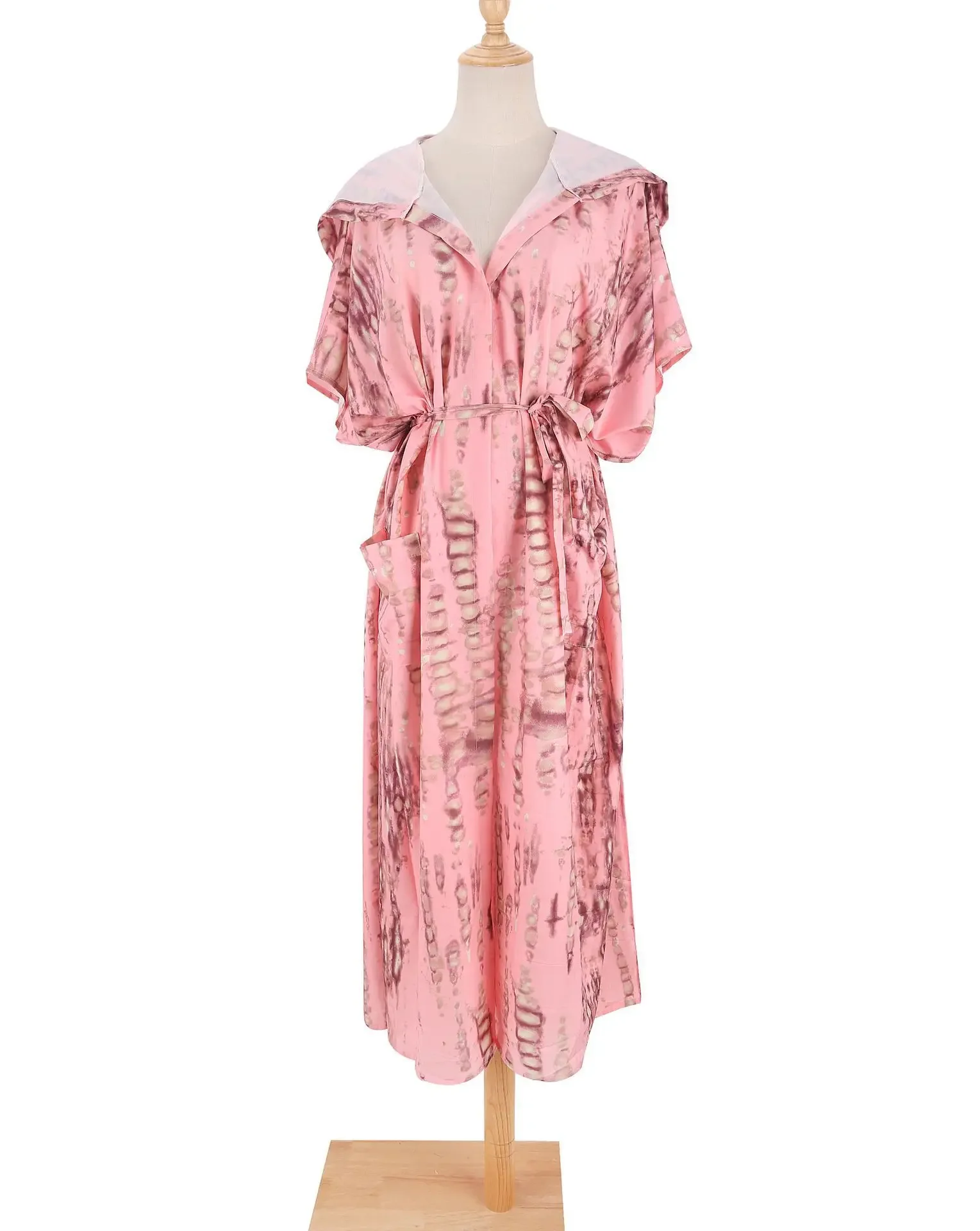 2021 Kaftan Beach Pareo Femme Fashion Bohemian Striped abbigliamento donna con cappuccio manica lunga a pipistrello divisa taglia unica Cover Up