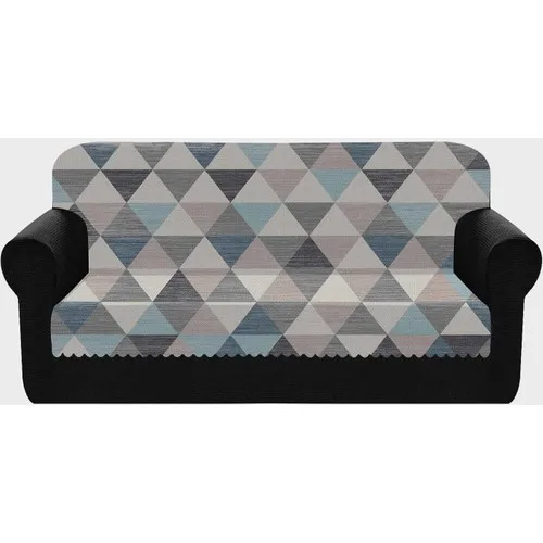 Else Blue Gray Geometric Pattern Sofa Sofa Bed Seat Cover Shawl 175x225 cm