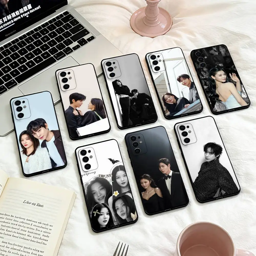 

D-Dear x K-Kim Y-Yoo-Jung Phone Case For Samsung S 25,24,23,22,30,21,10,9,Ultra,Plus,Lite,FE,4,5 G Soft Black Case