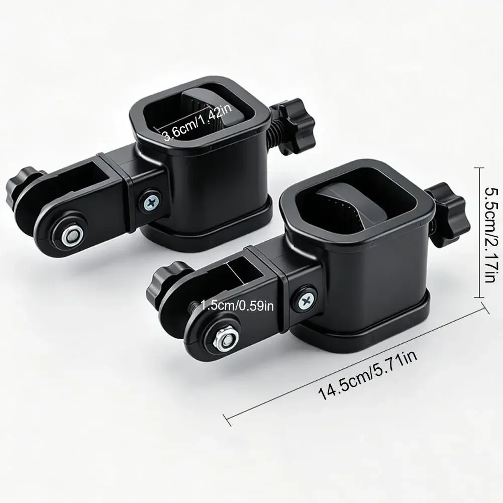 2-teiliges Campingwagen-Klemmenset, tragbares Regenschirmstangen-Klemmenset, Campingwagen-Halterung, einfach zu installieren, Outdoor-Hardware, kompakt – Detail 12