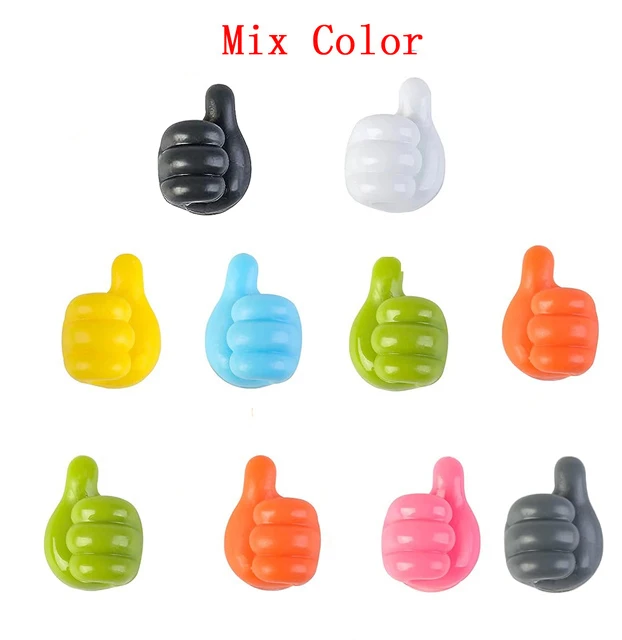 Siliconen Duim Muurhaak Kabelbeheer Draad USB Organizer Clips Muurhaken Hanger Opslaghouder Voor Keuken Badkamer Thuis