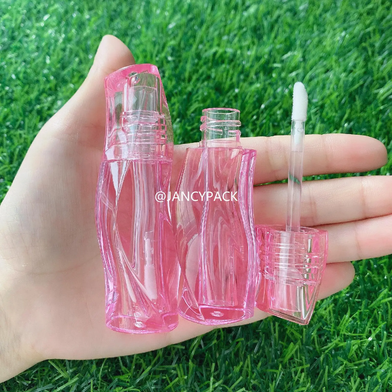 

3ml Unique pink Empty Lip Gloss Tubes Liquid Lip Tint Bottle Custom Empty Plastic Cosmetic Lip Bottles