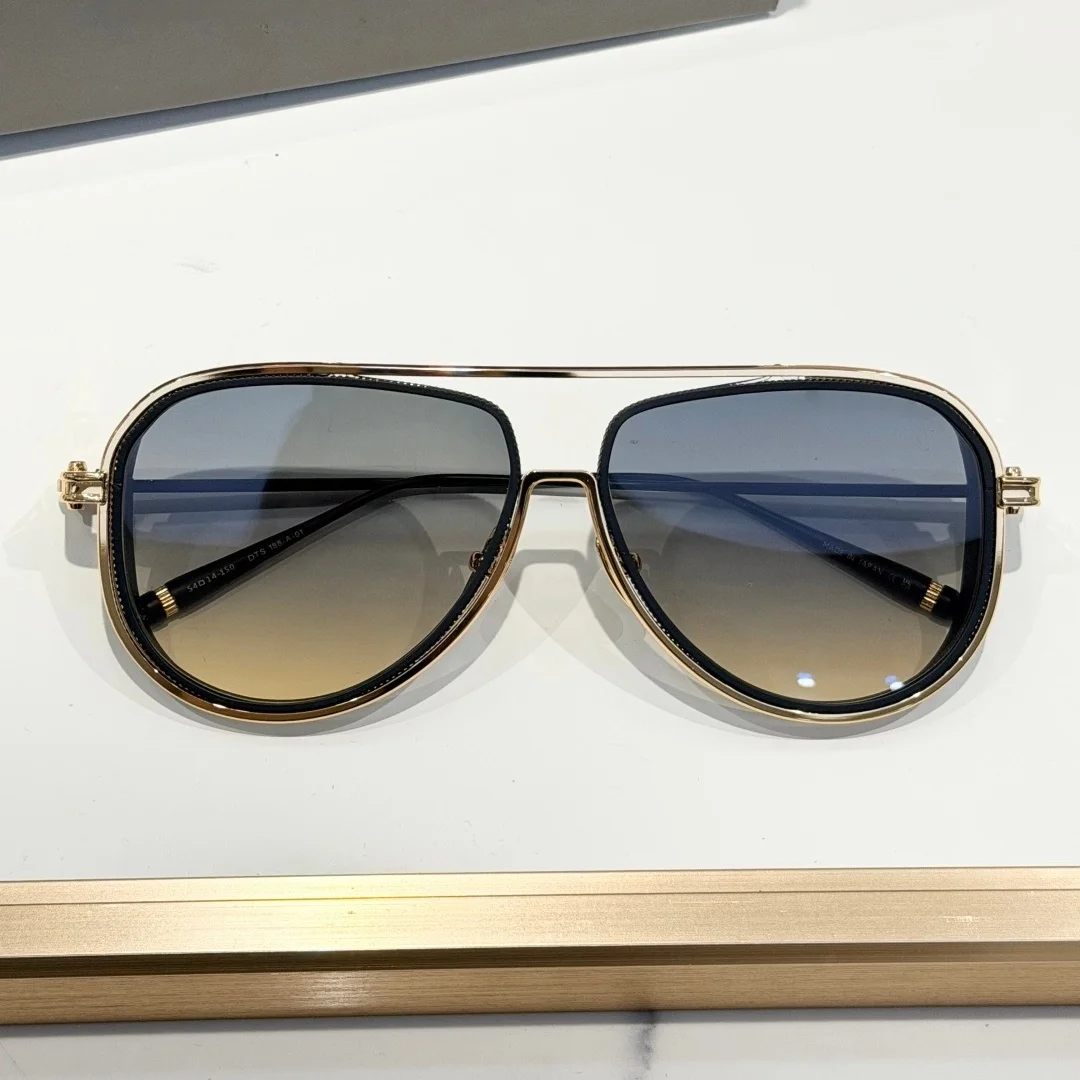 DTS188 Fashion Sunglasses Man Woman,Iconic Textured Side Design,UV Blocking Gradient Lens,Effortlessly Elevate Your Outfit