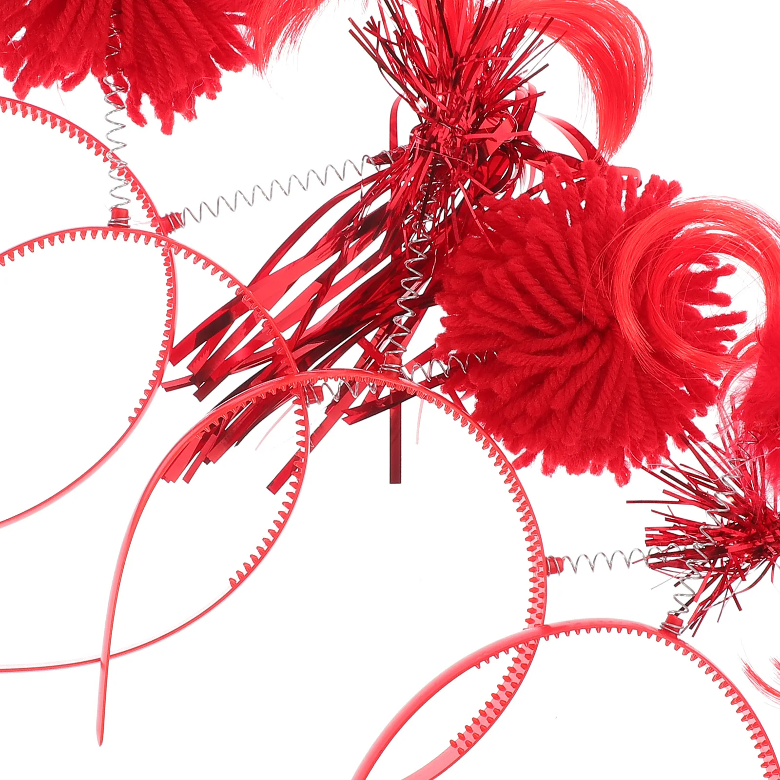 

4 шт., повязки на голову с помпонами, повязки на голову, аксессуары для волос на день рождения для женщин, праздничная повязка на голову с мишурой, повязка на голову с хвостиком