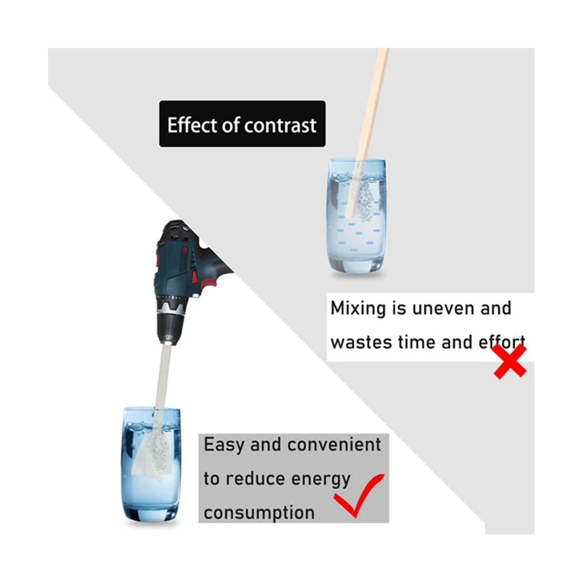 مرفق خلاط الحفر للراتنج ، خلاط راتنجات الايبوكسي ، النمام دوامة لخلط الطلاء ، حزمة من 5