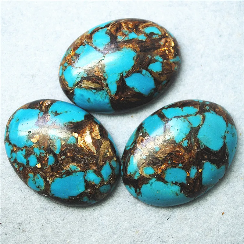 3PCS New Imperial Jasper Stone Cabochons Oval Shape 30X40MM Loose Beads Cabs No Hole Good For Your