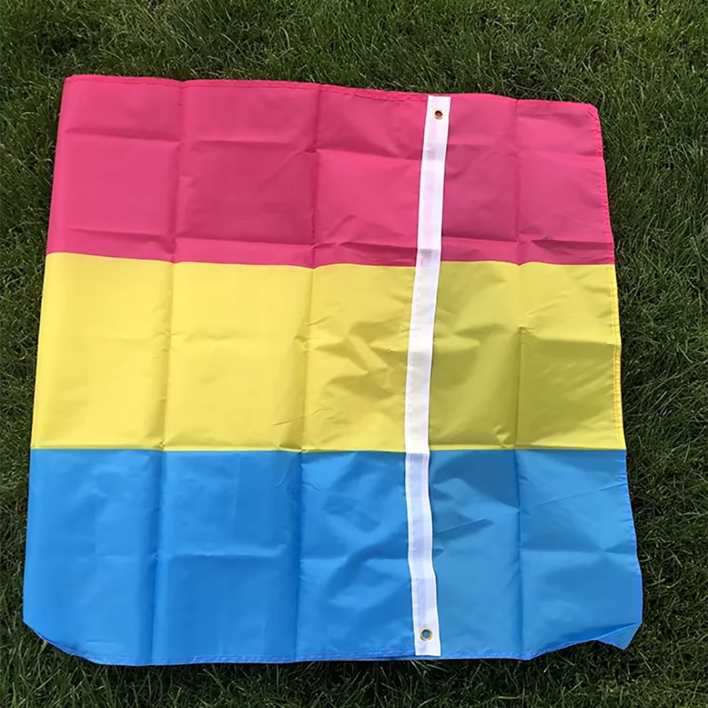 (SKY FLAG) 90x150cm Omnisexual LGBT Pride Pan Pansexual Flag Polyester Banner for Decoration