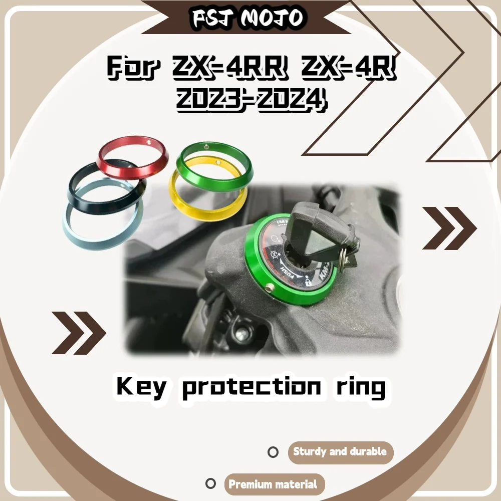 For ZX-4R ZX-4RR 2023-2024 Ignition Switch Decor Ring, Alloy Key Guard Anti-collision Moto Accessories