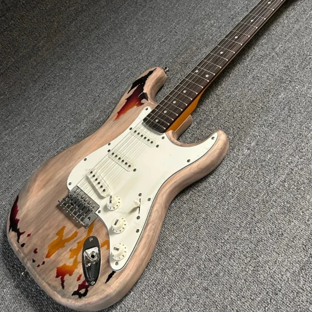 

Гитара Sunburst 39 дюймов, 22 лада, корпус из ольхи, фиксированный бридж, 6 струн, в наличии, модель 2026 года