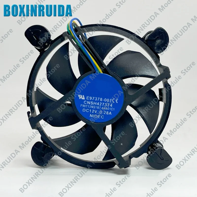 Brand new original E97378-001 1155/1150/1156 four needle thread temperature control CPU fan 0.28A