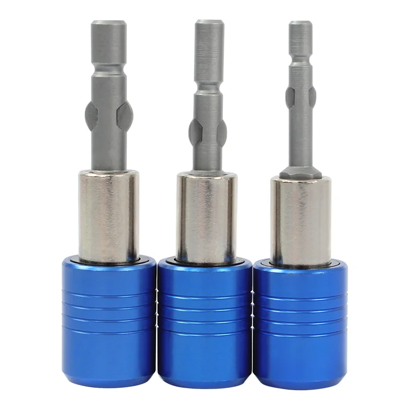 1PCS Blue color 800 801 802 to 1/4 inch Hex Shank Screwdriver Bit Holder Quick Release Electric Drive bar Drill hand Tools parts