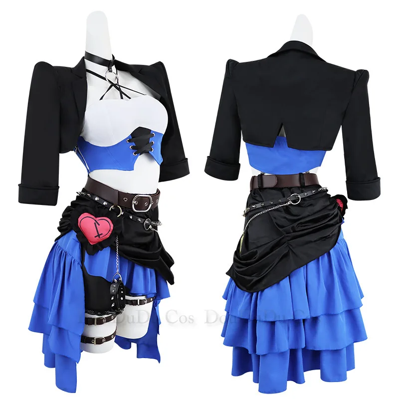 Anime Aileen Cosplay Costume Egg Party Magic Policewoman Dress Hat Thigh socks Accessories Full Set Halloween Uniform Clothing