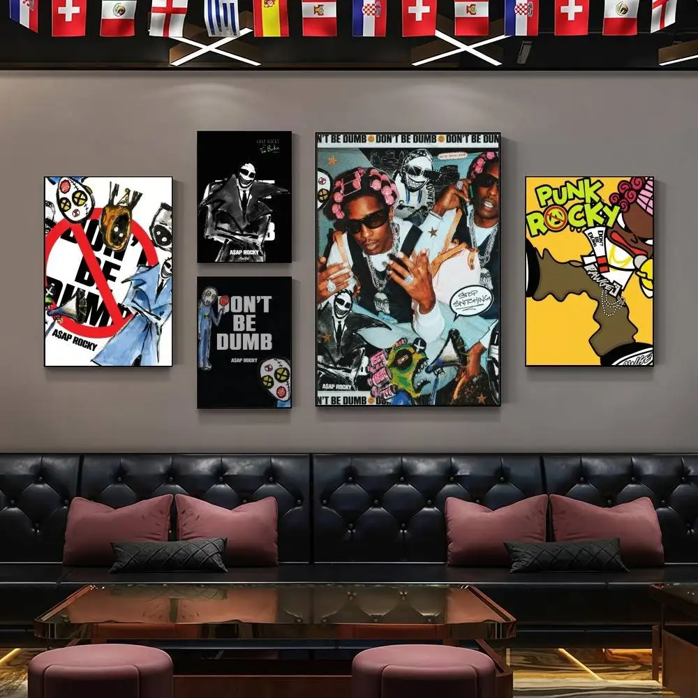 A-ASAP R-Rocky Punk Rocky Don't Be Dumb High-Definition Poster Sticker, Sprucing Up Home, Available in Diverse Styles.