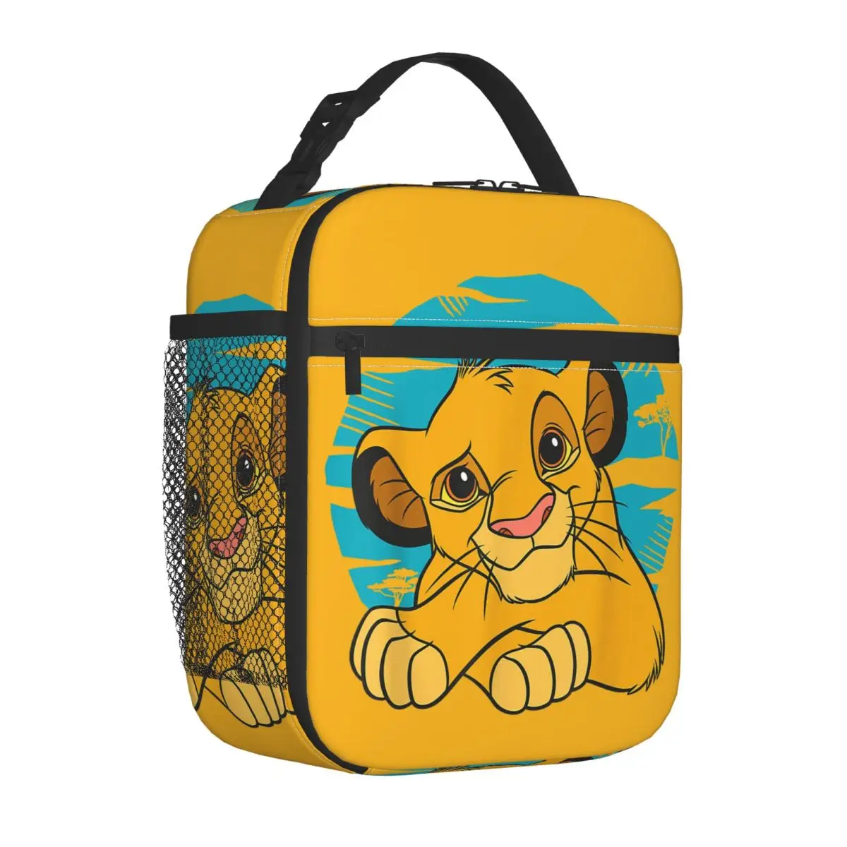 

Изолированные сумки для обеда The Lion King, большая вместимость, молодая Симба, синяя термосумка 90-х годов, сумка для обеда, сумка для пикника, бенто