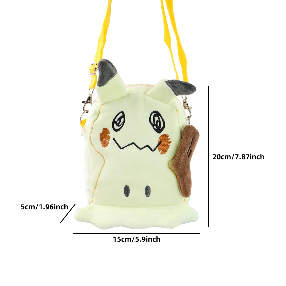 กระเป๋าโปเกมอนน่ารักกระเป๋าเป้สะพายหลัง eevee mew mimikyu กระเป๋าสะพายไหล่ piplup อุปกรณ์ประกอบฉากการ์ตูนอะนิเมะ Charmander Lucario ของขวัญวันเกิดสำหรับเด็ก