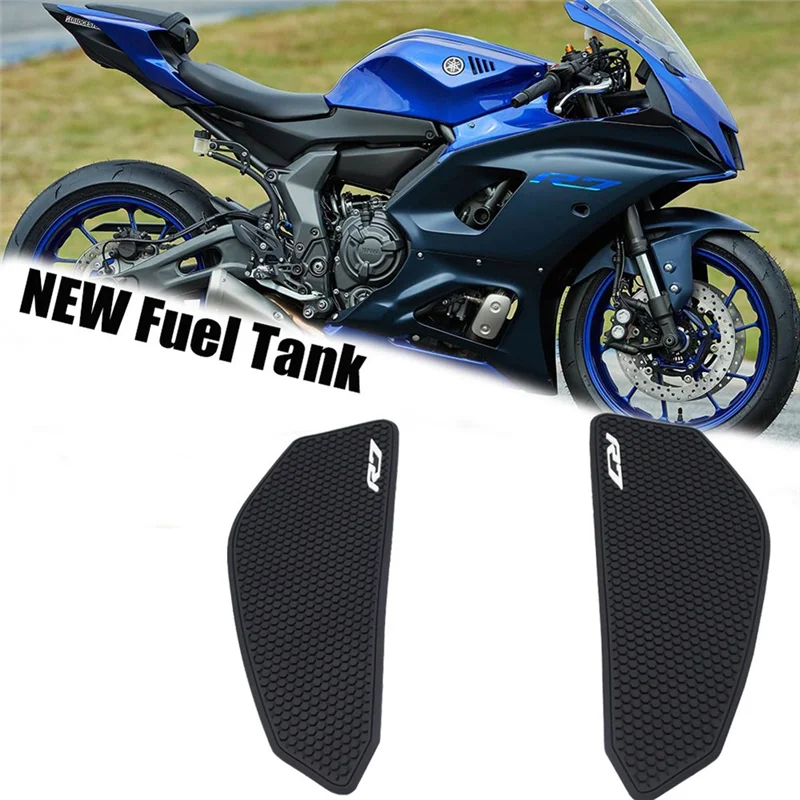 BB-دراجة نارية خزان الوقود وسادة ل YZF R7 YZFR7 2021-2022 قبضة الركبة وسادة تثبيت خزان عدم الانزلاق حامي ملصقات