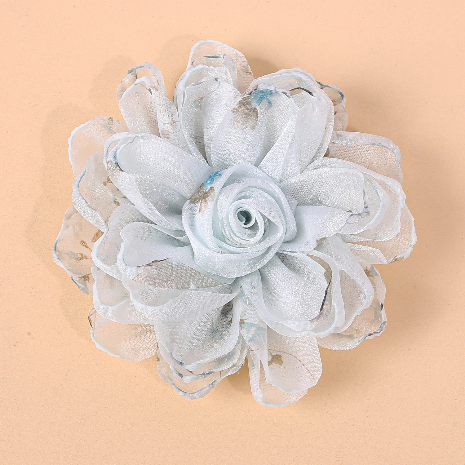 3pcs Chiffon Print Flower Accessories For DIY Handmade Clothing Clip Handicraft Gift Bag Brooch Trousers Decor Accessories