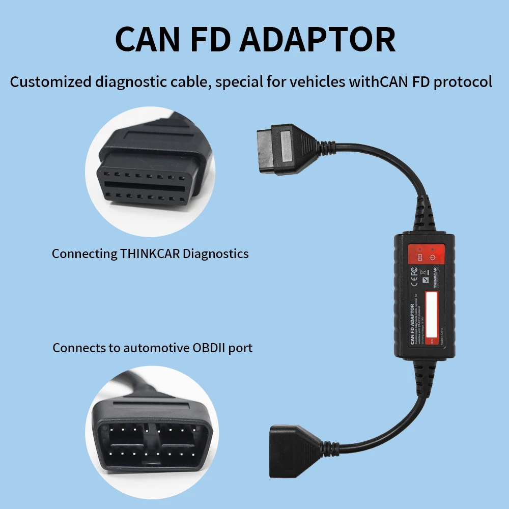 CAN FD Connector Tinkcar CANFD Adapter New for  CANFD Protocols for X431& TINKCAR Car Diagnostic OBD2 Scanner