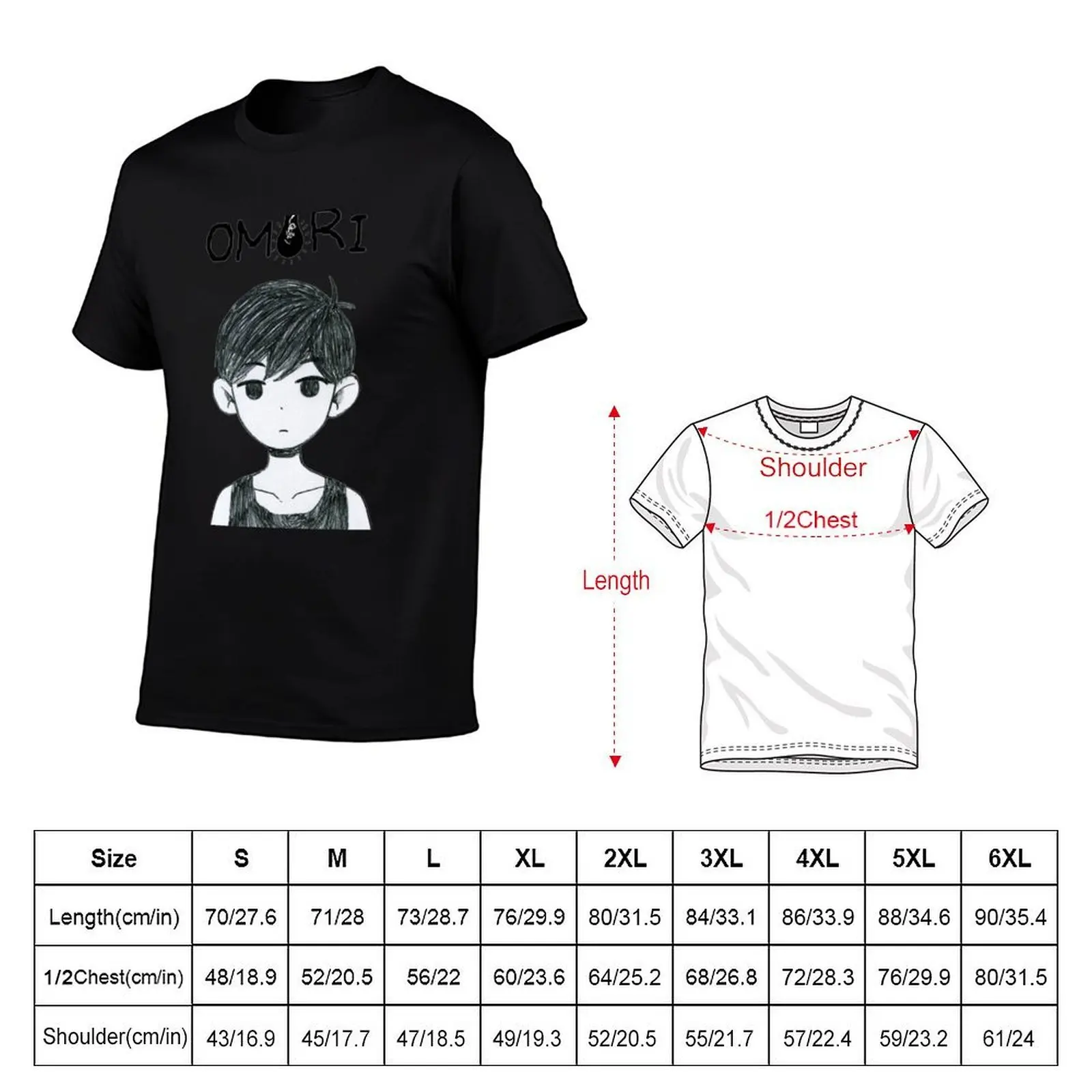 omori merch T-Shirt t shirt man casual t shirts designer cotton t shirt pack T-Shirt