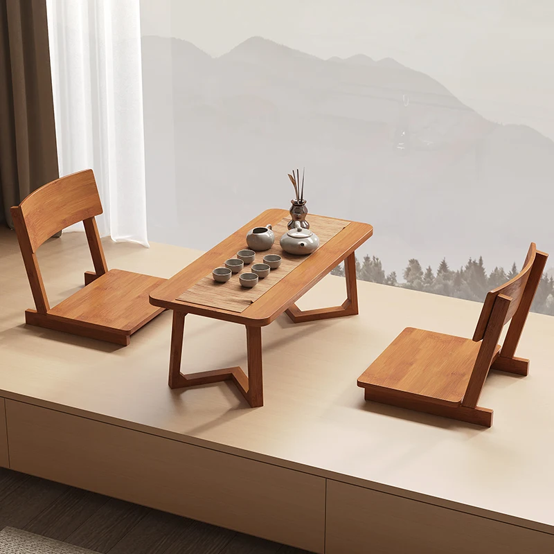 Piaochuang Small Table Tatami Window Sill Tea Table New Chinese Tea Drinking Zen Low Tale Japanese Tble and Chair Combination