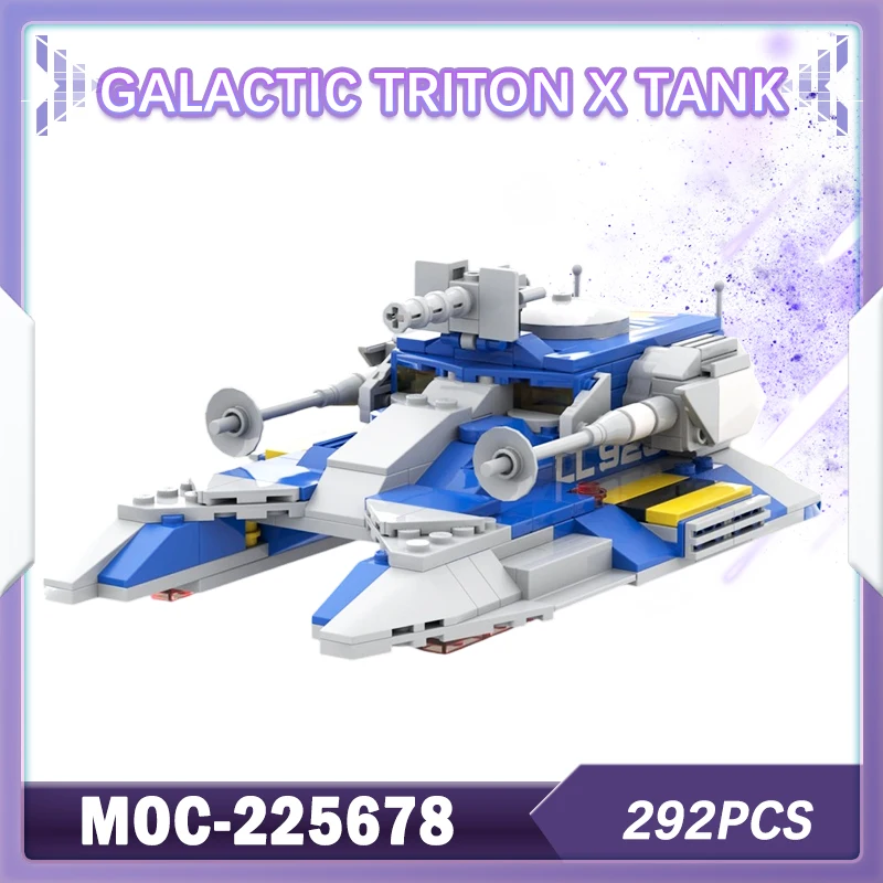 

292PCS MOC-225678 Military War Series GALACTIC TRITON X TANK Building Block Model Brick Set Creative Gifts DIY Collectibles