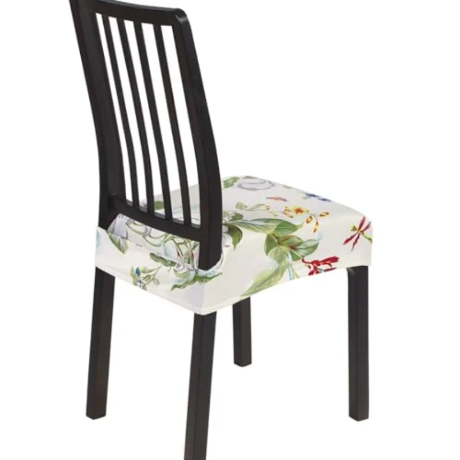 

Stretch Dining Chair Seat Covers Set of 4, Soft Removable Washable Seat Covers for Dining Chairs, Dining Room Seat Cover Slipco