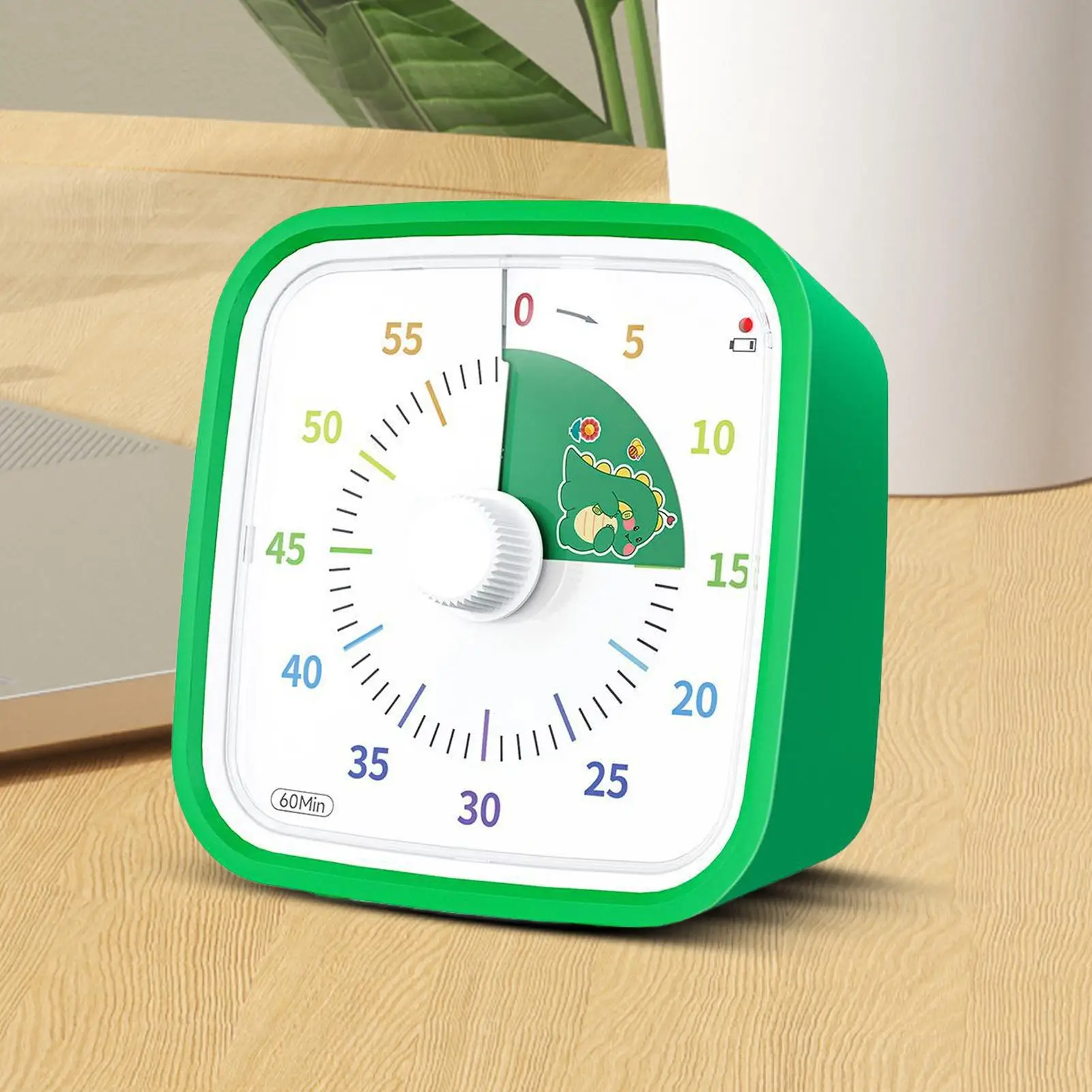 Visual Timer 60 Minutes Rainbow Disk Countdown Clock with Protective Case Adults Visual Timer for Teachers Students Kids