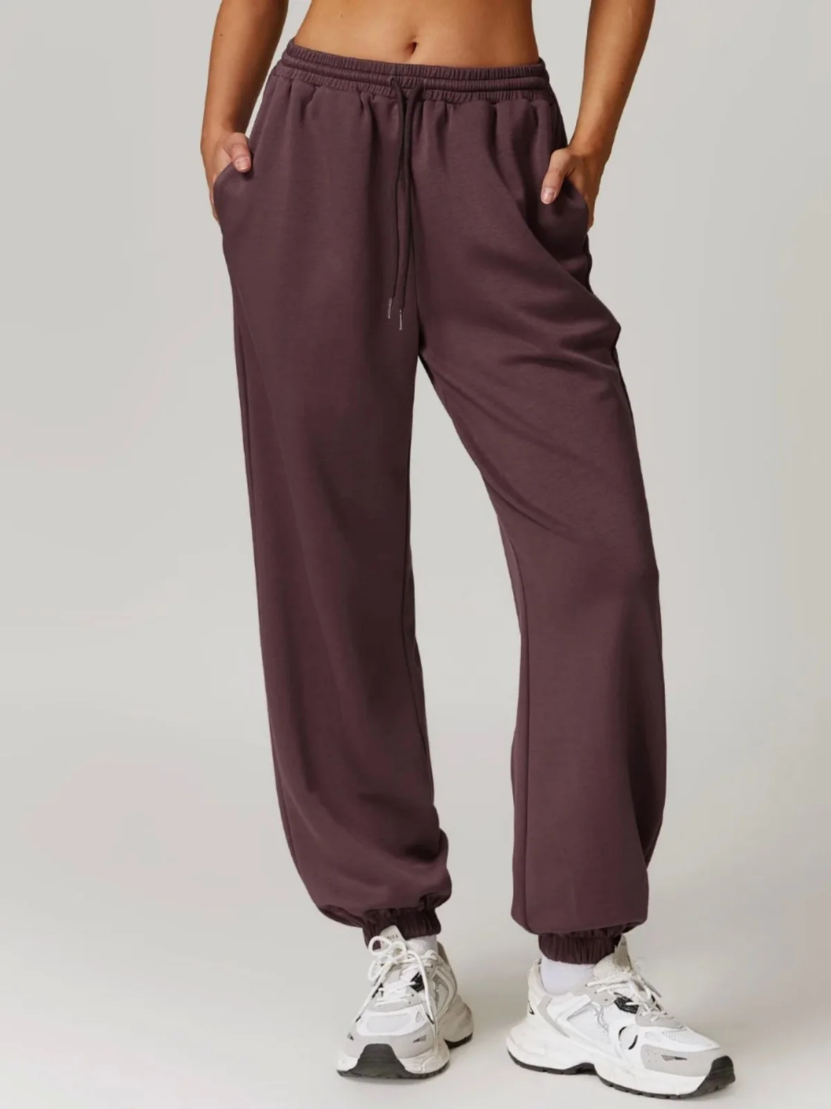 

Женские спортивные брюки с высокой талией, облегающие, прямого кроя, повседневные, с завязками, простые, для города, длинные