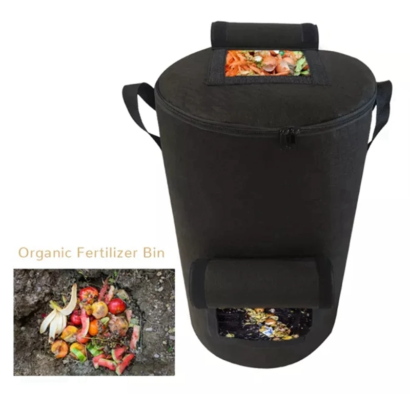 HOT SALE Organic Compost Bag Home Garden Bags Extra Reuseable Heavy Duty Gardening Bags Lawn Garden Waste Compost Bag