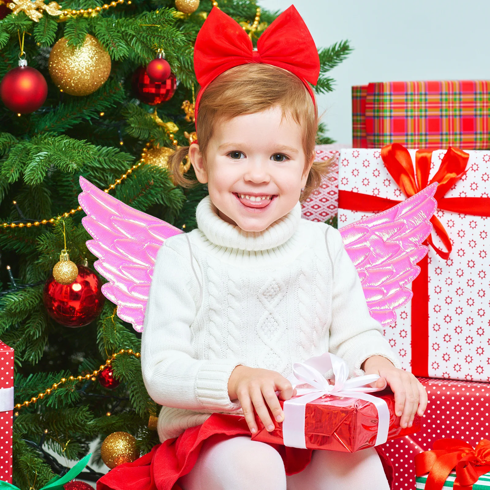 Black Angel Wings For Girls Pink Fairy Costume Party Accessory Halloween Christmas Cosplay Kids Butterfly Wing Set Mardi