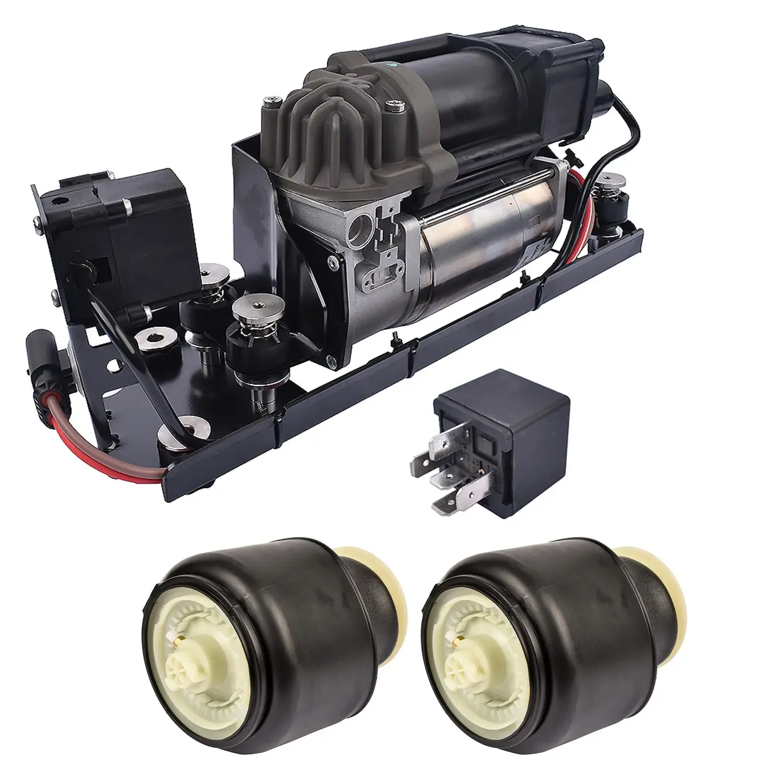 AP03 37206789450   Nowa pompa sprężarki zawieszenia pneumatycznego + 2 × sprężyna powietrzna do BMW serii 5 7 F07 GT F11 F01 F02 F03 F04 2009-2018