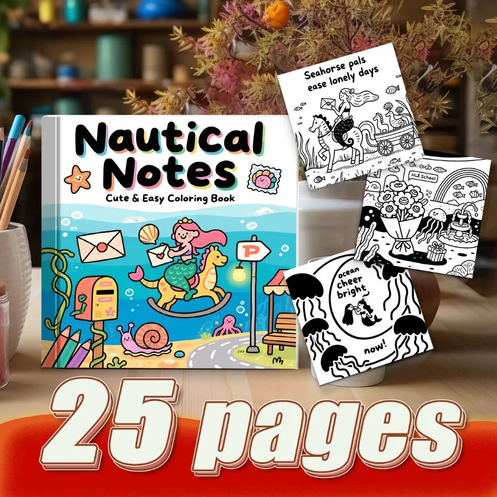 Anime Coloring Book Hand Account DIY Decompression Healing Original Anime Patterns Thickened Premium Ink Absorption Paper
