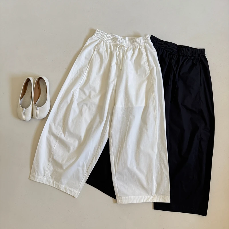 

Rose Sister plus Size Women's Spring Summer Casual Korean Sle 3D Tailoring Balloon Pants Nine Point Pants 4520A