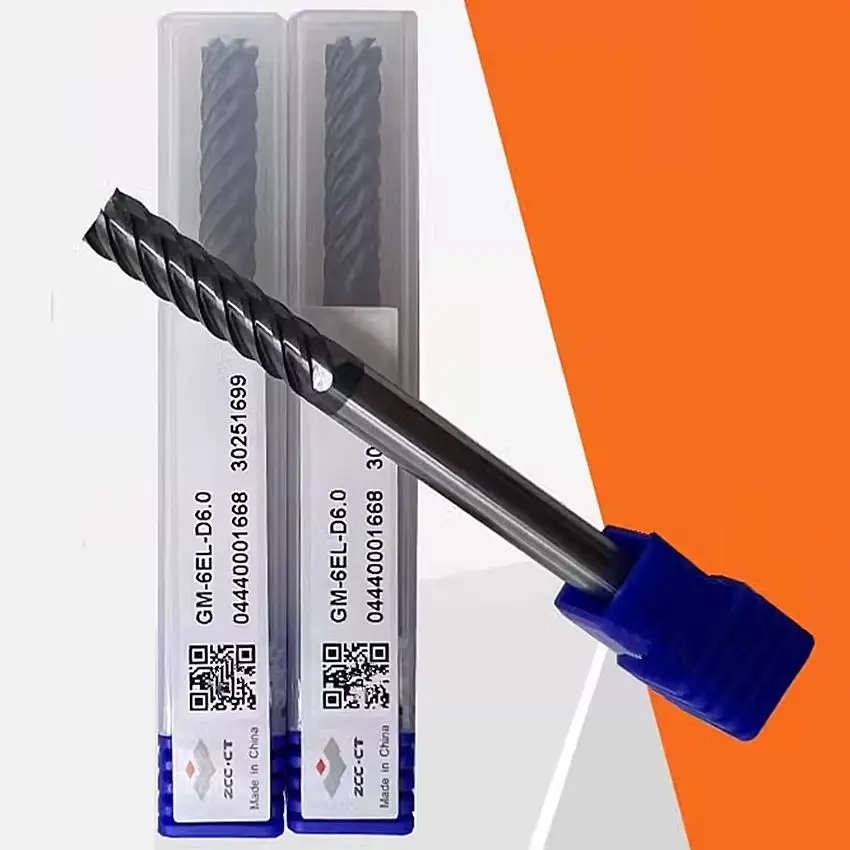 

GM-6EL-D6.0 ZCC.CT GM-6EL Six blade straight shank long blade flat end mill D6.0*6*24*75 6F Flat end mill 6 Flutes End Mills