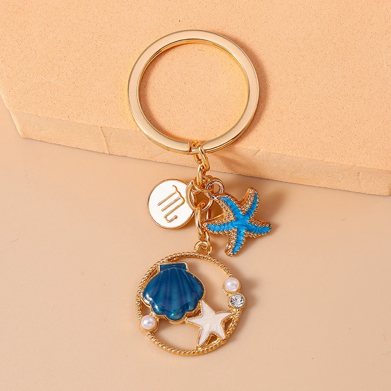 Niedlicher Sommer-Strand-Seestern-Muschel-Schlüsselanhänger für Autoschlüssel, Souvenir-Geschenke für Frauen und Männer, Handtaschen-Schlüsselringe, DIY-Schmuckdekoration – Detail 5