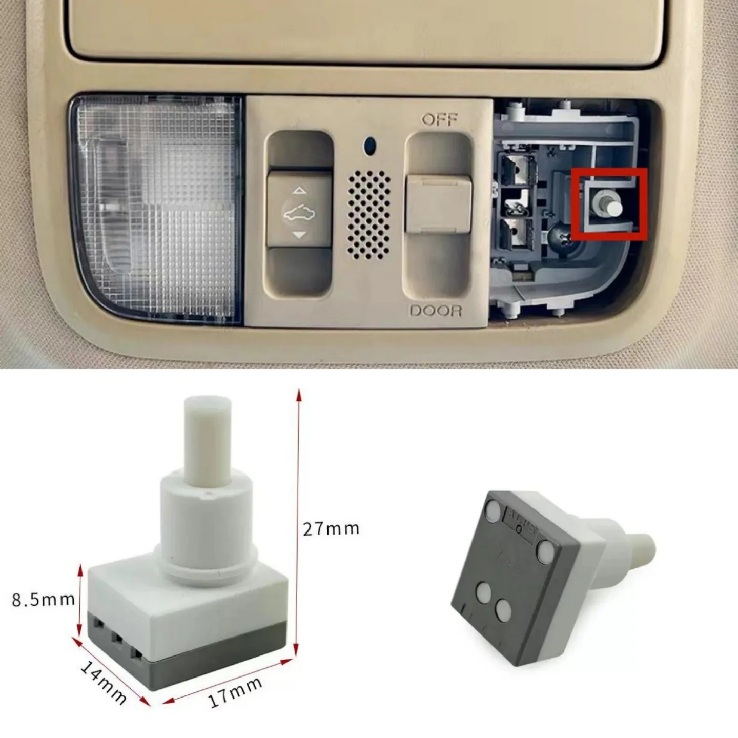 2pc Interior Dome Light Lamp 34404-SDA-A21 Interior Dome Lamp Interior Light Switches 34404SDAA21 For Honda Accord 2003-2012