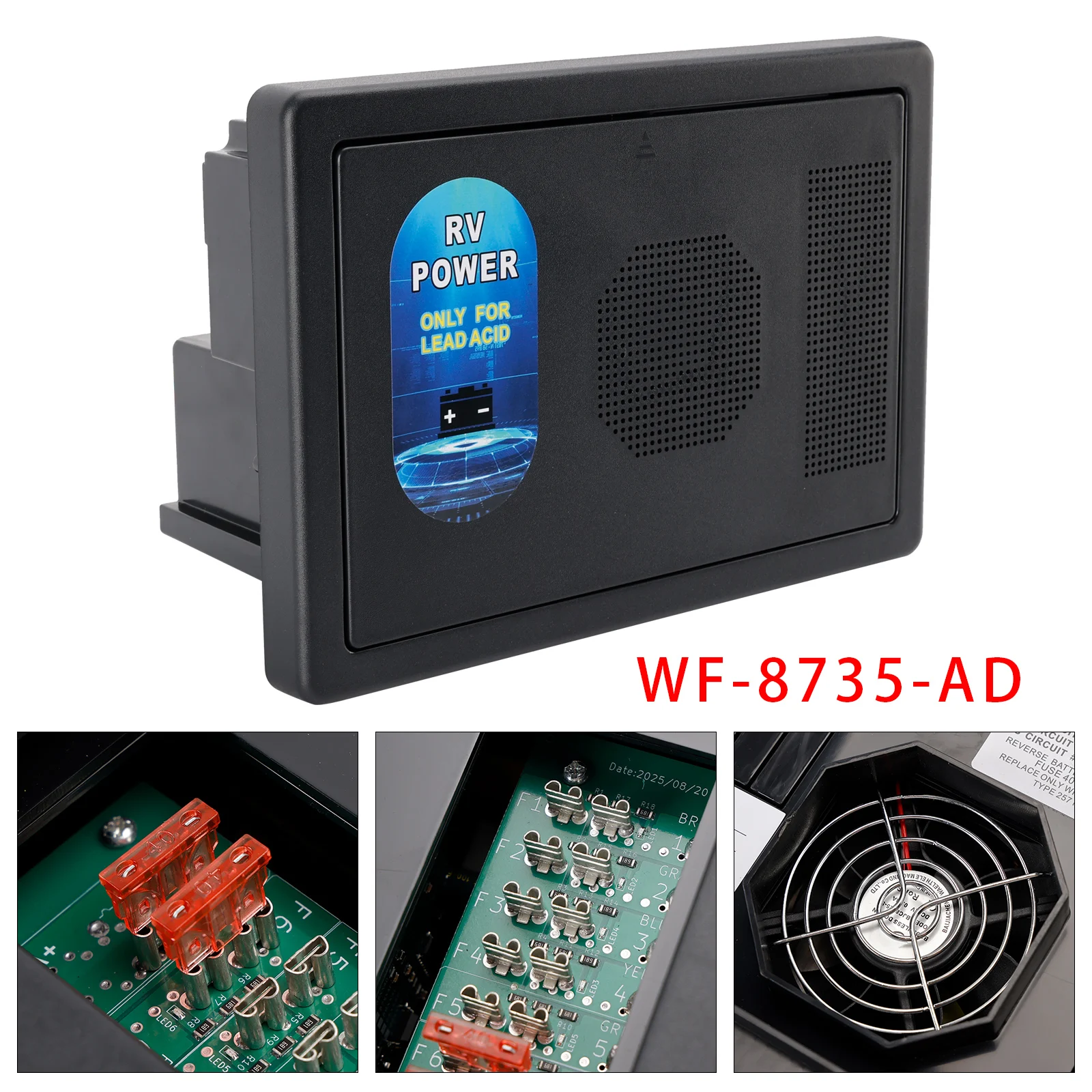 Artudatech WF-8735-AD RV Converter Charger 30 Amp Power Center Support Auto Detect RV