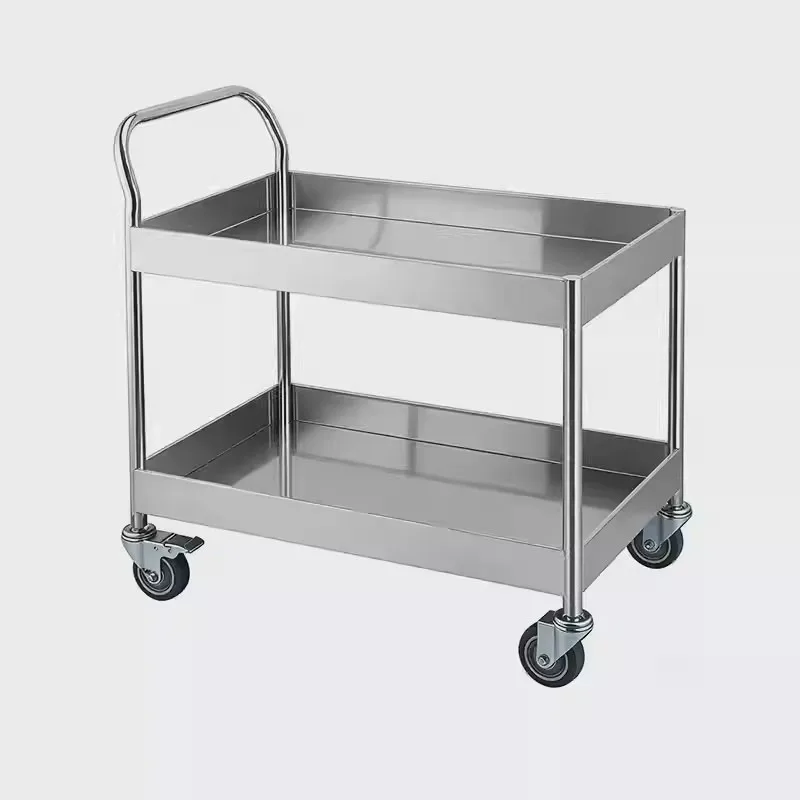 Stainless Steel Trolley, Silent, Suitable for Hospitals, Laboratories, and Dentistry, Resistant to Corrosion and Acid-base