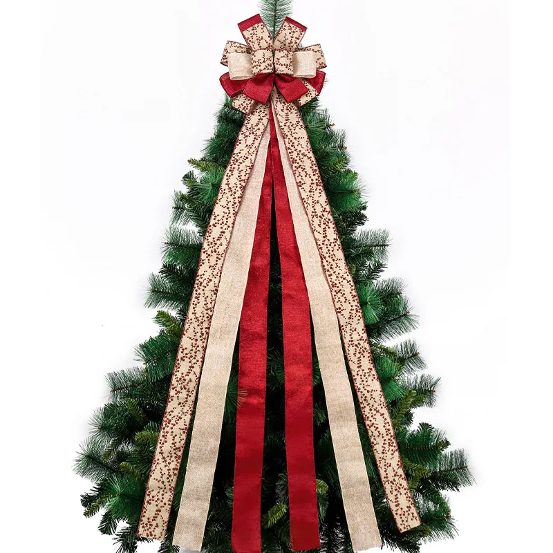 Beautiful Door Wreaths Christmas Tree Decorated With Bows Long Streamers Tree Decorated With Bows Front Door Lighted Garland