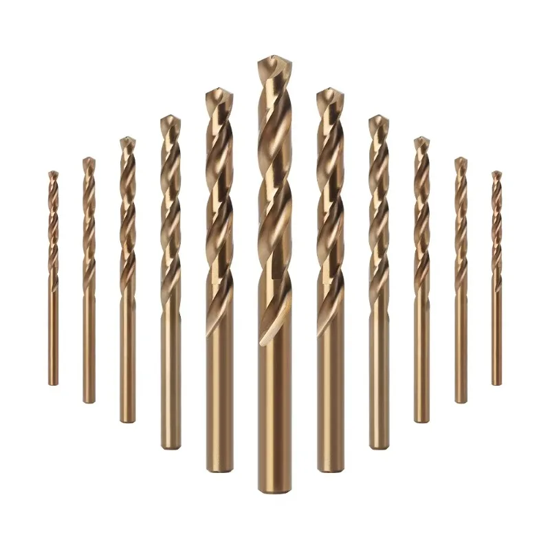 German HSS M35 Cobalt 5% Din 338 Parallel Shank Twist Drill Bits for Wood Stainless Steel/Steel/Metal Sizes 3mm 6mm 10mm