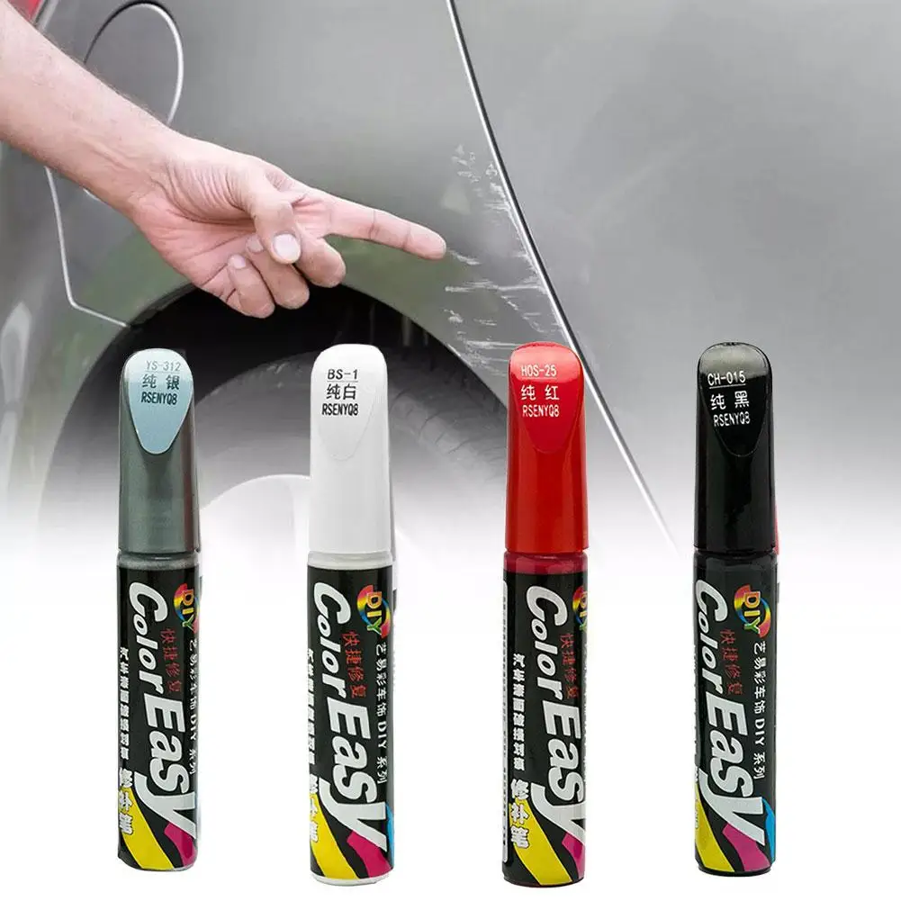 1Pcs Automobile Paint Touch-up Pen Waterproof Paint Marker Pen Car Tyre Tread Care Automotive Maintain Black White Red Silver